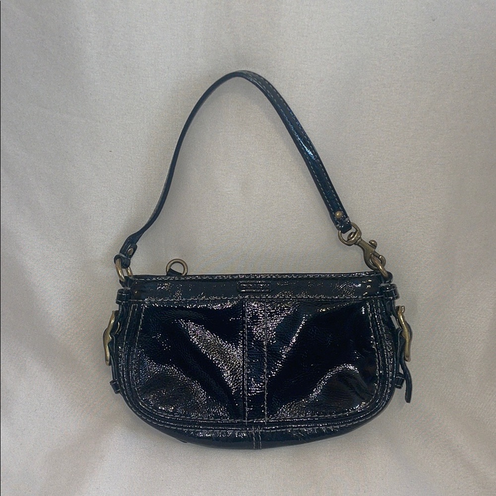 Black Leather Coach Purse (Small)